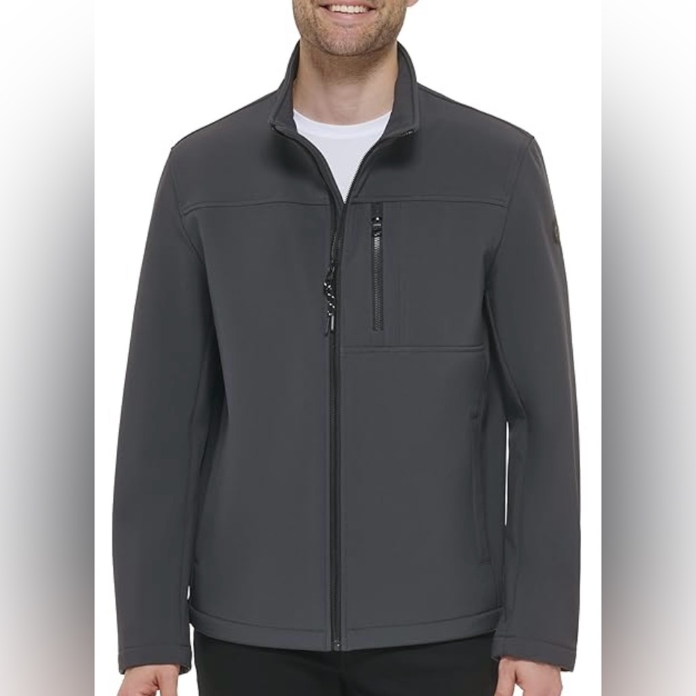 Calvin Klein Men's Gray / Black Softshell Jacket Coat